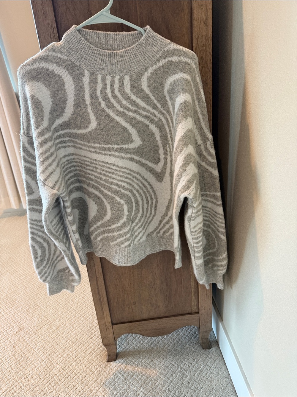 Pinch Grey and Cream Swirl Turtleneck Sweater